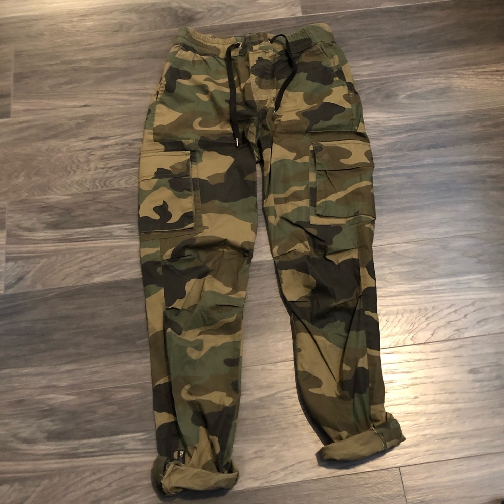 Green camo pants